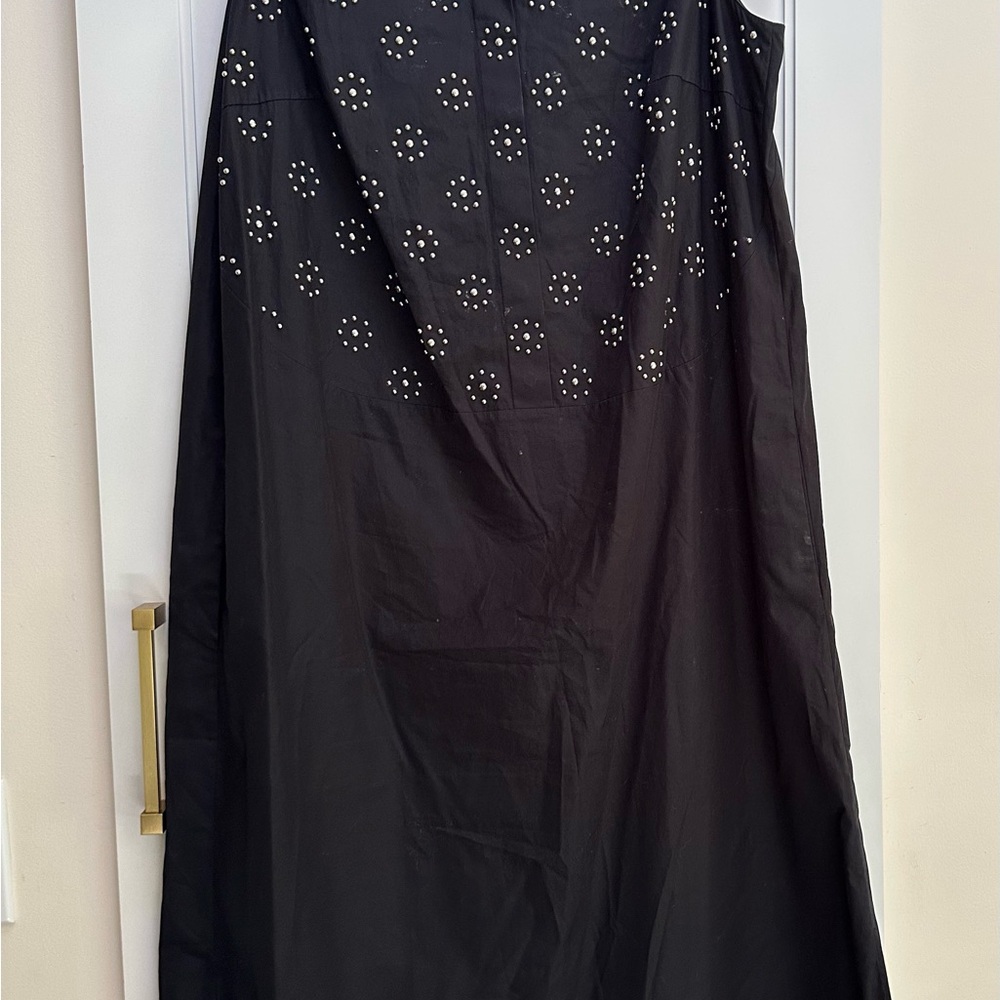 Elegant Black Dress -Akris with White Accents